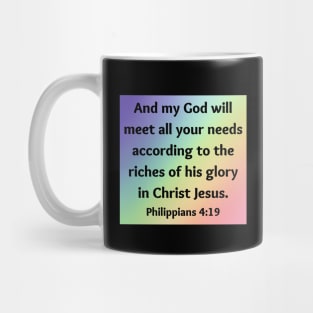 Bible Verse Philippians 4:19 Mug